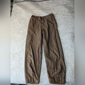 Ever Lane fatigue barrel pant in walnut